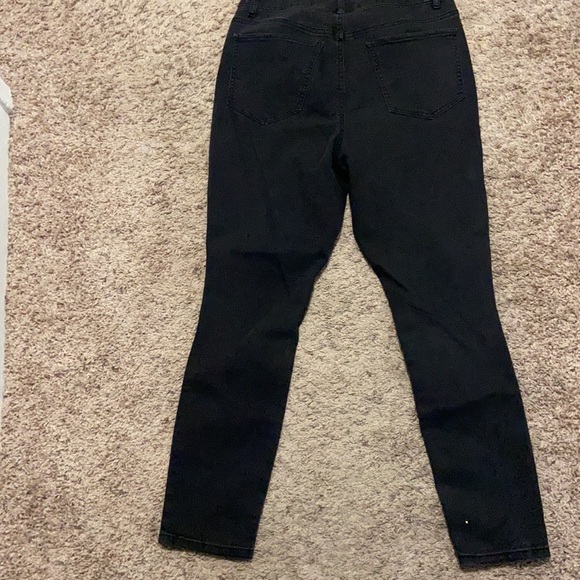 Black distressed high-rise jeans - Picture 3 of 3